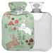Naanle cute rabbits heat bottle with cover transparent bag hot water bottle 2l large hot hot water bottle for bed hand feet heat pain relief heat and cold therapy