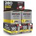 280 Rayovac Extra 10 hearing aid batteries - 20 blisters with 8 and 20 blisters with 6 batteries 280 hearing aid batteries