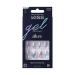 KISS Gel Fantasy Press-On Nails Nail glue included 'Change Chance' Silver Short Size Oval Shape Includes 28 Nails 2g glue 1 Manicure Stick 1 Mini File