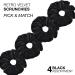 4-Piece Velvet Hair Tie Set for Women Girls & Children Perfect for Updos & Ponytails - Black Multipack - Buy Online on GoSupps.com
