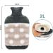 Hot Water Bottle with Kangaroo Pocket - 2L Grey Bed Bottle for Adults & Kids | Warmth & Comfort - Buy Online on GoSupps.com