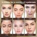 Professional Waterproof Eyebrow Stamp Stencil Kit - 10 Styles, Long Lasting, Buildable Powder, 2 Pen Brushes - Dark Brown - Buy Online on GoSupps.com