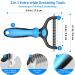 ChezMax Dog Deshedding Brush | Undercoat Rake & Dematting Comb for Dogs | Double Sided Shedding & Grooming Tool | Blue - Buy Online on GoSupps.com