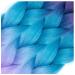 AFNOTE Ombre Braiding Hair 24 Inch 3Pcs Pre Stretched Braid Extensions - Dark Purple/Lake Blue/Light Purple - Buy Online on GoSupps.com