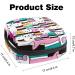 Colorful Hipster Cat Loop Women s Storage Bag | Large Menstrual Cup & Zipper Pocket | Multi-Colored Cardiac Pattern - Perfect for Periods Tampons & More - Buy Online on GoSupps.com
