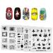 5 pieces nail art stamping plates set picture template with ballet magic comic pattern for diy manicure print nail design transfer tools 9