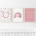 Pompom Prints Set of 3 Girls Bedroom Prints Rainbow Nursery Prints Scandi Boho Style Nursery Decor Playroom Prints Picture Frames not Included (A4 U) A4 U