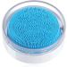 Smart Electric Silicone Facial Cleansing Brush with Travel Case Sonic Face Scrubber Exfoliator for Normal and Sensitive Skin USB Rechargeable Waterproof(Blue)