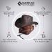 Hollywood Leather Cowboy Hat - Handcrafted 100% Fine Leather Hat by American Hat Makers - Breathable System - Brown, Large - Buy Online on GoSupps.com