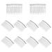 Beaupretty Styling Comb 10 Pieces Plastic Teeth Hair Combs Wedding Bridal Veil Comb Headpiece Transparent Hair Combs Hair Accessories for Women and Girls Wedding Hair Comb