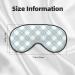 Daisy Plaid Blue Print Sleep Eye Mask - Soft Travel Eye Cover Blindfold with Elastic Strap for Comfortable Sleep - Buy Online on GoSupps.com