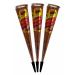 3x Golecha GOLD glitter cones for body decoration (75g)
