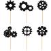 Ercadio 24 Pack Robot Gears Cupcake Toppers Black Cartoon Robot Gears Cupcake Toppers Picks Robot Gear Happy Birthday Cake Decor for Robot Theme Boys Birthday Baby Shower Party Supplies Pattern 4 - Buy Online on GoSupps.com