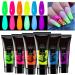Glow-in-the-Dark Gel Nail Kit 6 Long-Lasting Glitter Gel Nail Extensions for Women and Girls - Buy Online on GoSupps.com