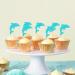 Unimall Global 24PC Glitter Blue Dolphin Cupcake Toppers - Sea Themed Birthday Decoration for Baby Party Celebrations - Buy Online on GoSupps.com