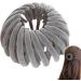 Birds Nest Hair Clip - Velvet Expandable Bun Fixed Hair Claw | Retractable Ponytail Holder Hairpin Buckles Hair Bun Maker Bun Clip Accessories for Women and Girls Tosier Light Gray - Buy Online on GoSupps.com