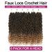 Goddess Locs Crochet Hair - 20 Inch Wavy Faux Locs for Black Women - Ombre Synthetic Braids Hair Extensions - Pack of 6 (T1B-27) - Buy Online on GoSupps.com