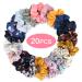 MOSOTECH 20 Pieces Hair Ties - Stylish Chiffon Scrunchies & Elastic Hairbands for Women & Girls - 20 Vibrant Colors | International Shipping - Buy Online on GoSupps.com