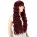 Yeeshedo 28-inch Wine Red Long Curly Wig for Women | Natural Look Ladies Ponytail Hairstyle - Buy Online on GoSupps.com