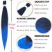 Xusuperb Lang Pre-Stretched Braiding Hair Ombre Blue - 30 Inch Knotless Yaki Extensions (T1B/Blue) - 6 Packs of Soft Kanekalon Hair for Easy Styling - Buy Online on GoSupps.com