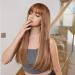 HAIRCUBE Long Brown Wigs for Women | Highlights Straight Fringe Daily Wear - Buy Online on GoSupps.com