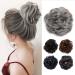 Tess hair part dutt dark gray hair tie with hair wavy thick hair knot updos. Cheap hair extension extensions for women 40g 40 g dark gray