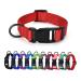 Audwud thick nylon neck band classic adjustable dog collar in several colors suitable for small medium and large dogs 4 sizes L: 42-63 cm Rouge red