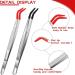 Buy PYNQ 6-Piece Curved Rubber Tip Tweezers Set | Stainless Steel for Laboratory & Jewelry Making - International Shipping Available - Buy Online on GoSupps.com