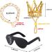 Keymall Bearded Dragon Accessories Set Including Crown Necklace Sunglasses with Adjustable Elastic Chin Strap Reptile Clothes Lizards Gecko Chameleon Iguana Frogs for Photo Props Birthday Gift - Buy Online on GoSupps.com