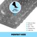 YINENN Shower Mat 21x21 inches with Suction Cups, Drain Holes - Non Slip & Washable for Showers | Clear Gray - Buy Online on GoSupps.com
