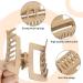 Sisiaipu 4 Inch Big Hair Clips - 6 Pcs Rectangular Claw Clips for Thick Hair | Large Nonslip Acrylic Banana Jaw Clips - Brown Hair Accessories for Women and Girls - Buy Online on GoSupps.com