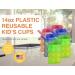 Arrow Home Products Sip A Mug  14oz  6pk - Easy to Grip Plastic Kid's Cup Where the Handle is the Straw - BPA-free with Screw-On Caps Great for Everyday Use  Made in the USA - Assorted Colors - Buy Online on GoSupps.com