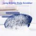 YEADMAL Exfoliating Silicone Body Scrubber Shower Brush - Gentle Massage Loofah Bath Scrub for Men, Women, Baby - Hygienic & Lathers Well - 1 Pack (Dark Blue) - Buy Online on GoSupps.com