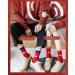 Chinese New Year Tiger Embroidered Red Cotton Sports Socks - 2 Pairs (Size 34-39/39-44) - Buy Online on GoSupps.com