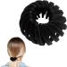 Magic Hair Clip - Bird Nest Magic Hair Clip Velvet Bird Nest Shaped Hair Clips | Three Rows of Teeth Styling Supplies for Making Ponytail Bun and Hairpin for Long Short Curly Straight Hair Black - Buy Online on GoSupps.com