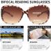 JM Classic Bifocal Reading Sunglasses for Women - Vintage UV Protection Reading Glasses - Black + Tortoise 2.5x - Buy Online on GoSupps.com