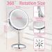 8'' Rechargeable Lighted Makeup Vanity Mirror with 1X/10X Magnification - Touch Sensor Dimming, 3 Colors, 360 Rotation - Cordless - Buy Online on GoSupps.com
