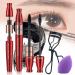 DENGWANG Yanquina Mascara Yanqina Mascara Yanqina Super Long Mascara Yanquina 4D Silk Fiber Lash Mascara 4d Waterproof and Sweat Proof Mascara - Drying and Not Sticky (B-2PCS)