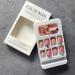24Pcs Short French Press on Nails - Nude Pink Acrylic Square False Nails with Flower Designs for Women and Girls - Buy Online on GoSupps.com