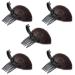 Perfect puff hair pillow invisible fluffy sponge clip dutt bump-it-it-up-up-volume-hair base set for women and girls (5 pieces) 5 pieces brown
