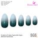 False Nails Bling Art - Grey White Gel Ombre Almond Stiletto Long Fake Tips | Shop Internationally - Buy Online on GoSupps.com