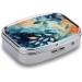 Watercolor Pattern Pill Box - 2 Compartment Portable Medicine Organizer - Decorative Metal Pill Case for Pocket or Purse - Buy Online on GoSupps.com