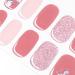 Danni & Toni half hardened gel nail foils (pink sands) pink glitter glossy blind nail set uv gel nail foil nail design nail foil self-adhesive wraps 28 sticker pink sands-de