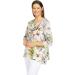 Alfred Dunner Women's Petite Skin Floral Print Top Size PS Tan - Buy Online on GoSupps.com