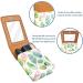 Buy Tropical Green Palms Leather Lipstick Case - Mini Organizer with Mirror for Lip Gloss & Lipstick - Buy Online on GoSupps.com