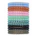 NELJIBEHU Candy Color 14 Pcs Spiral Hair Ties  Coil elastics Hair Ties  Multicolor Medium Spiral Hair Ties Telephone Cord Plastic Hair Ties(7 Color)