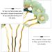 Lurrose Flower Hairpin Jade Hair Stick Kanzashi Chinese Chopsticks Headwear Traditional Chignon Pin for Kimono Yukata Hanfu Costume Hair Accessories - Buy Online on GoSupps.com