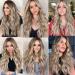 Dark Ash Blonde Clip in Hair Extensions - Long Wavy Full Head - Synthetic Fiber - 4pcs for Women - Buy Online on GoSupps.com