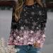 Women's Fall Striped Tie Dye Marble Floral Sweatshirt - Black | Long Sleeve Pullover Shirt - Buy Online on GoSupps.com
