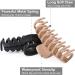 Tocess Large Hair Claw Clips for Women - Strong Hold 4.33 Inch Matte Clips (4 Pcs) - Ideal for Thin, Thick, Curly Hair - Black, Khaki, Pink, Green - Buy Online on GoSupps.com